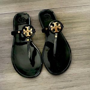 Tory Burch Jelly Thong Sandals (Black)
